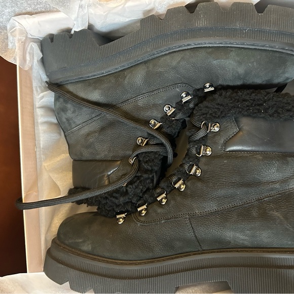 Voile Blanche Women's Tweed Shearling Lined Black Booties - Picture 4 of 11